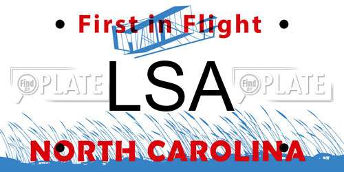 LSA North Carolina License Plate