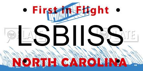 LSBIISS North Carolina License Plate