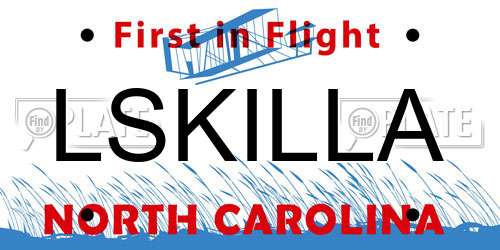 LSKILLA North Carolina License Plate