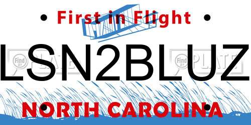 LSN2BLUZ North Carolina License Plate