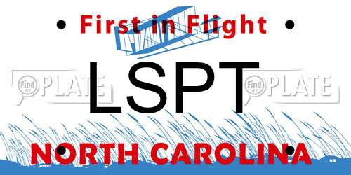 LSPT North Carolina License Plate
