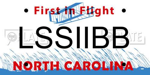 LSSIIBB North Carolina License Plate