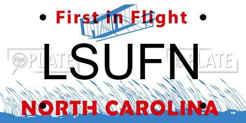 LSUFN North Carolina License Plate