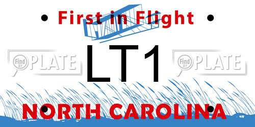 LT1 North Carolina License Plate
