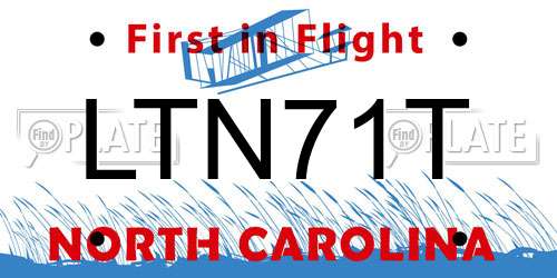LTN71T North Carolina License Plate