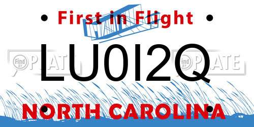 LU0I2Q North Carolina License Plate