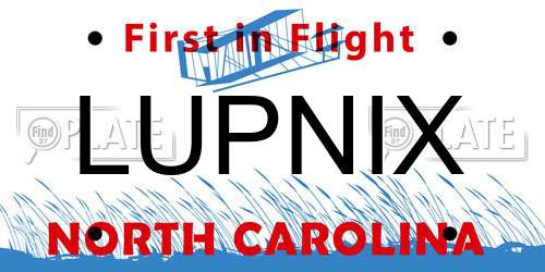 LUPNIX North Carolina License Plate