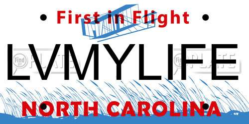 LVMYLIFE North Carolina License Plate