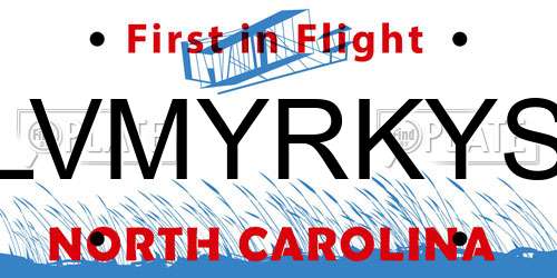 LVMYRKYS North Carolina License Plate
