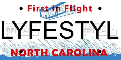 LYFESTYL North Carolina License Plate