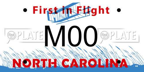 M00 North Carolina License Plate