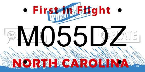 M055DZ North Carolina License Plate