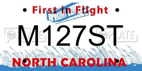 M127ST North Carolina License Plate