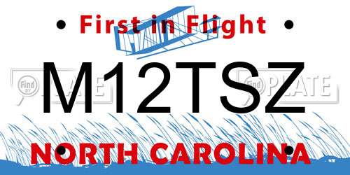 M12TSZ North Carolina License Plate