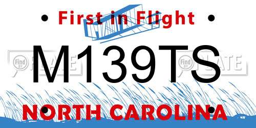 M139TS North Carolina License Plate