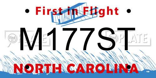 M177ST North Carolina License Plate