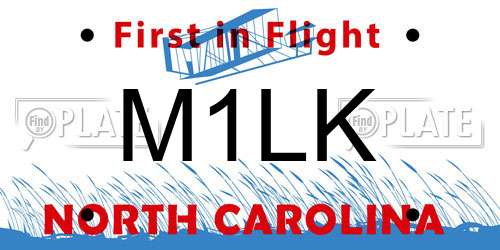 M1LK North Carolina License Plate