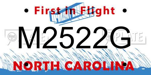 M2522G North Carolina License Plate
