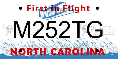 M252TG North Carolina License Plate