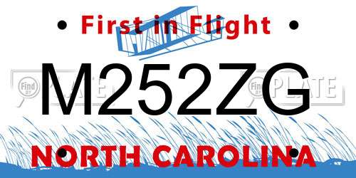 M252ZG North Carolina License Plate