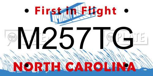 M257TG North Carolina License Plate