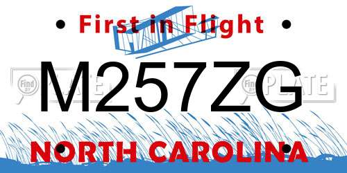 M257ZG North Carolina License Plate