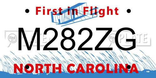 M282ZG North Carolina License Plate
