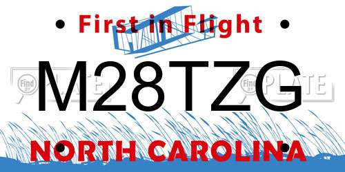 M28TZG North Carolina License Plate
