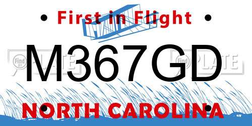 M367GD North Carolina License Plate