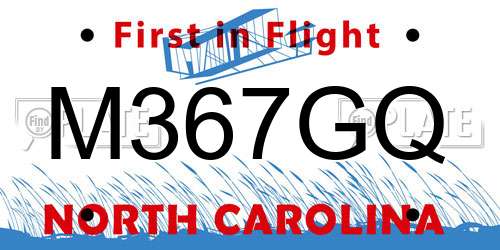 M367GQ North Carolina License Plate