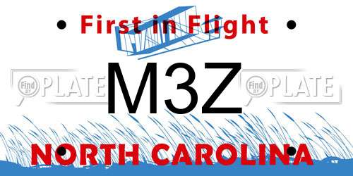 M3Z North Carolina License Plate