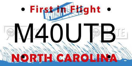 M40UTB North Carolina License Plate