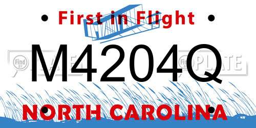M4204Q North Carolina License Plate
