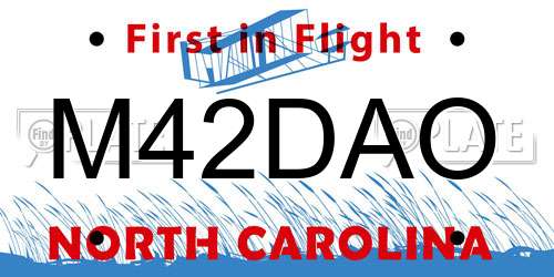 M42DAO North Carolina License Plate