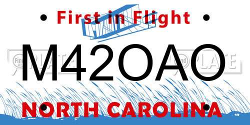 M42OAO North Carolina License Plate