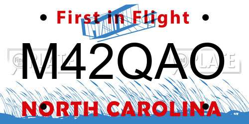 M42QAO North Carolina License Plate