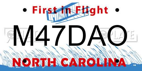 M47DAO North Carolina License Plate