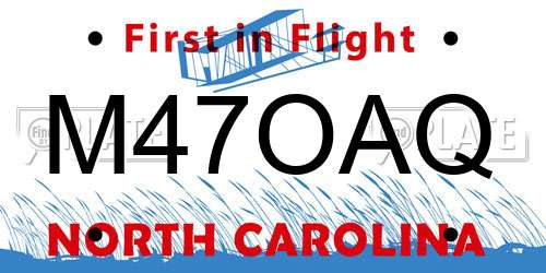 M47OAQ North Carolina License Plate