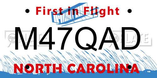 M47QAD North Carolina License Plate