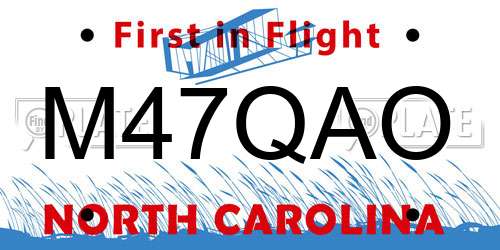 M47QAO North Carolina License Plate