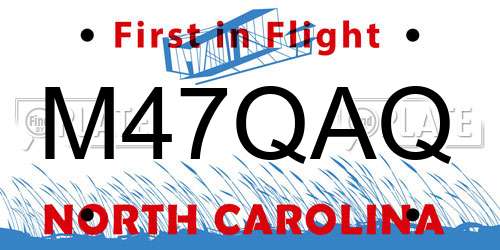 M47QAQ North Carolina License Plate