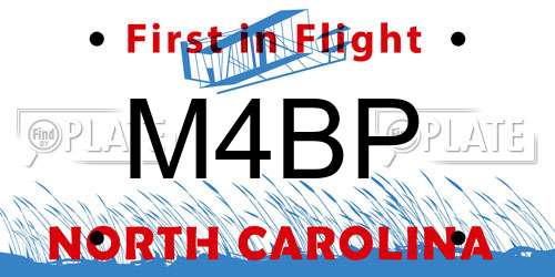 M4BP North Carolina License Plate