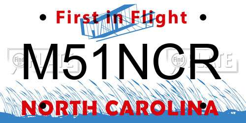 M51NCR North Carolina License Plate