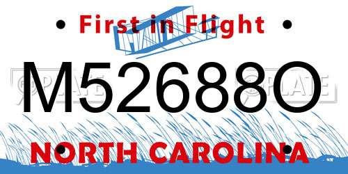 M52688O North Carolina License Plate