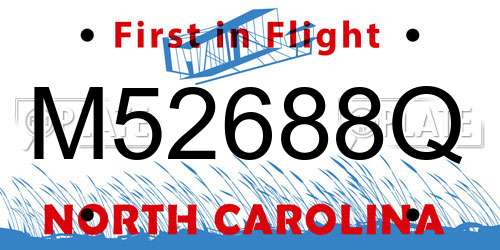 M52688Q North Carolina License Plate