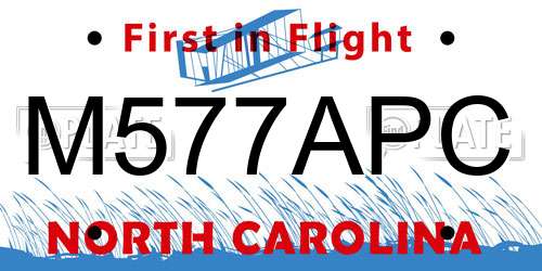 M577APC North Carolina License Plate