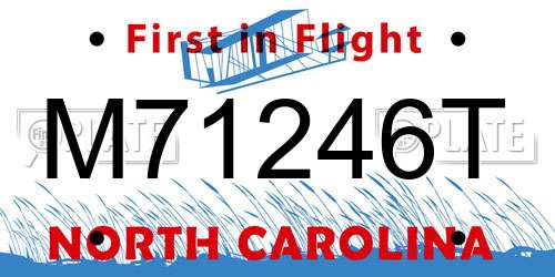 M71246T North Carolina License Plate