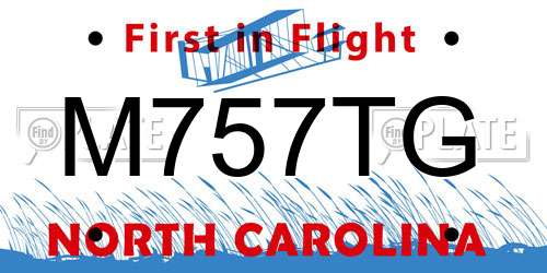 M757TG North Carolina License Plate