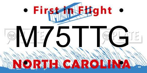 M75TTG North Carolina License Plate