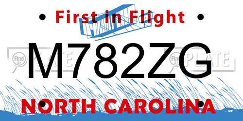 M782ZG North Carolina License Plate